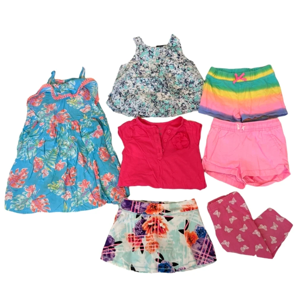 Girls bundle size 3t dress, shirts, shorts skirts capris short Sleeves